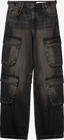 Bershka Loosefit Farkut värissä musta: etupuoli