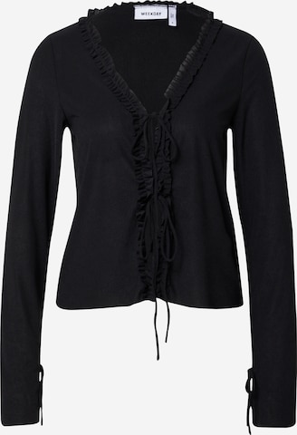 WEEKDAY Shirt in Black: front