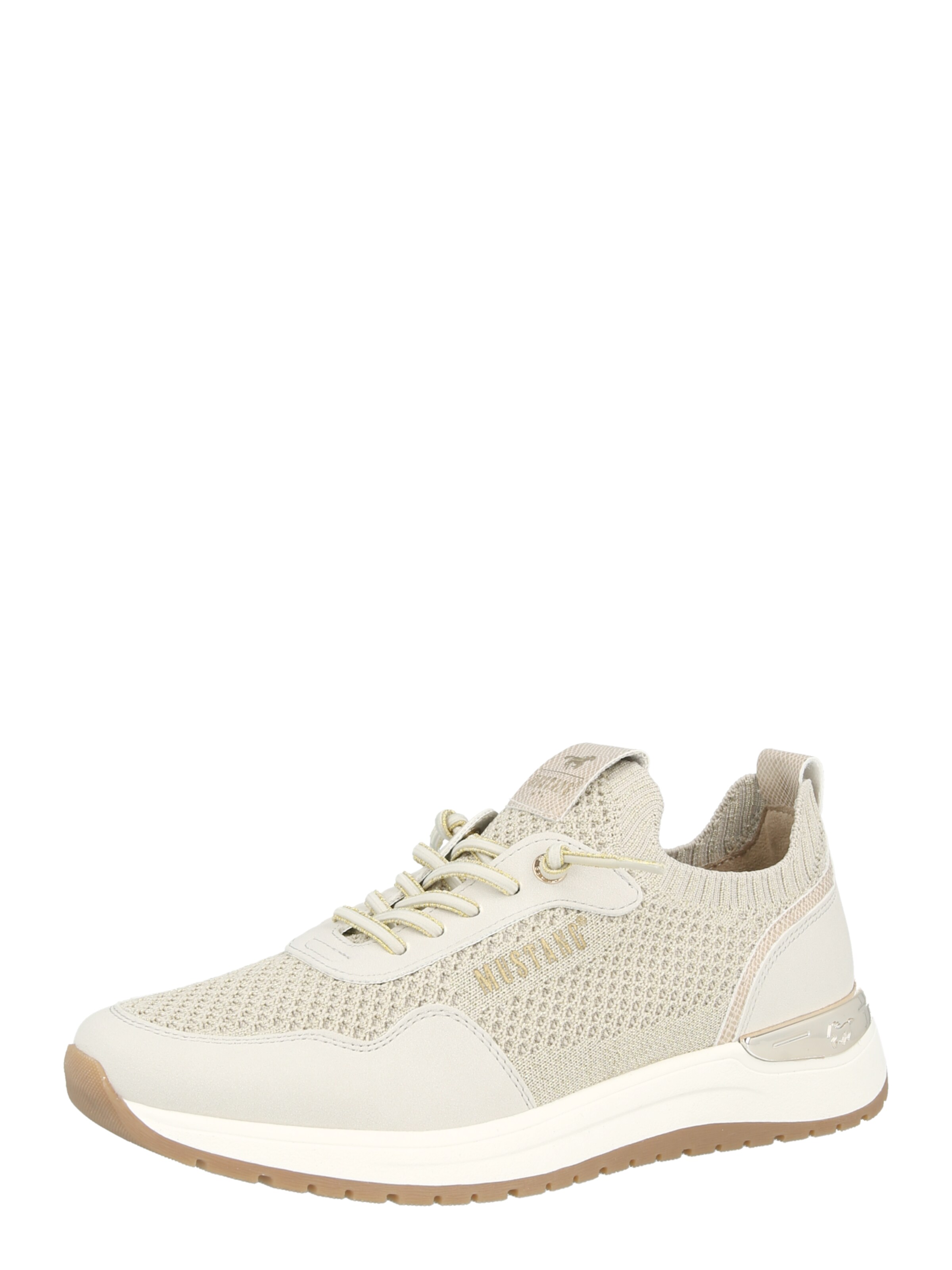 Baskets basses MUSTANG en beige : devant