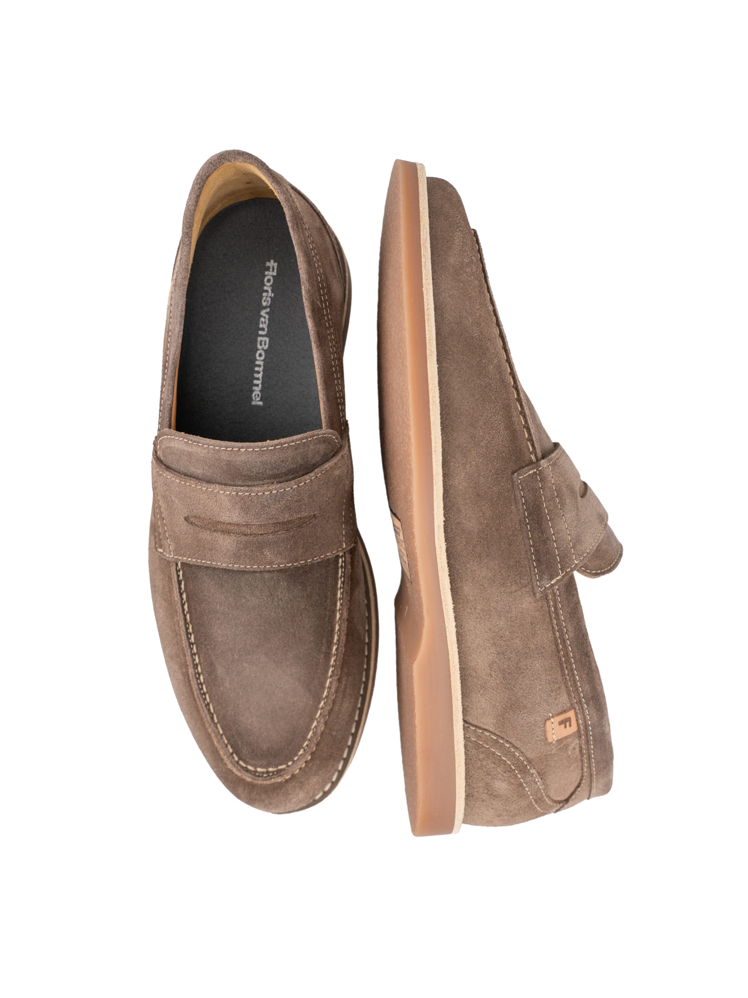 Slipper 'De Stitser 01' di Floris van Bommel in marrone