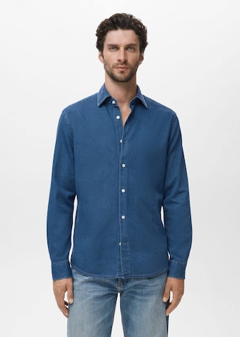 MANGO MAN Regular Fit Hemd 'Chambre' in Blau: Vorderseite