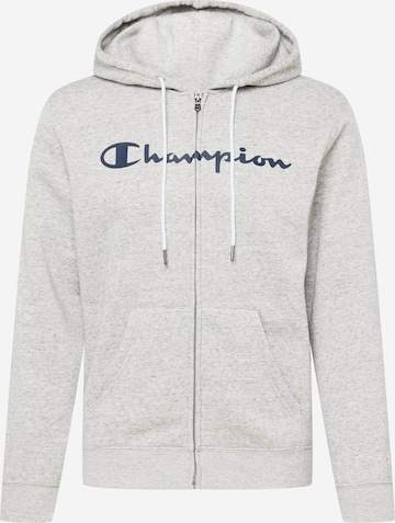 Champion Authentic Athletic Apparel Zip-Up Hoodie in Grey: front