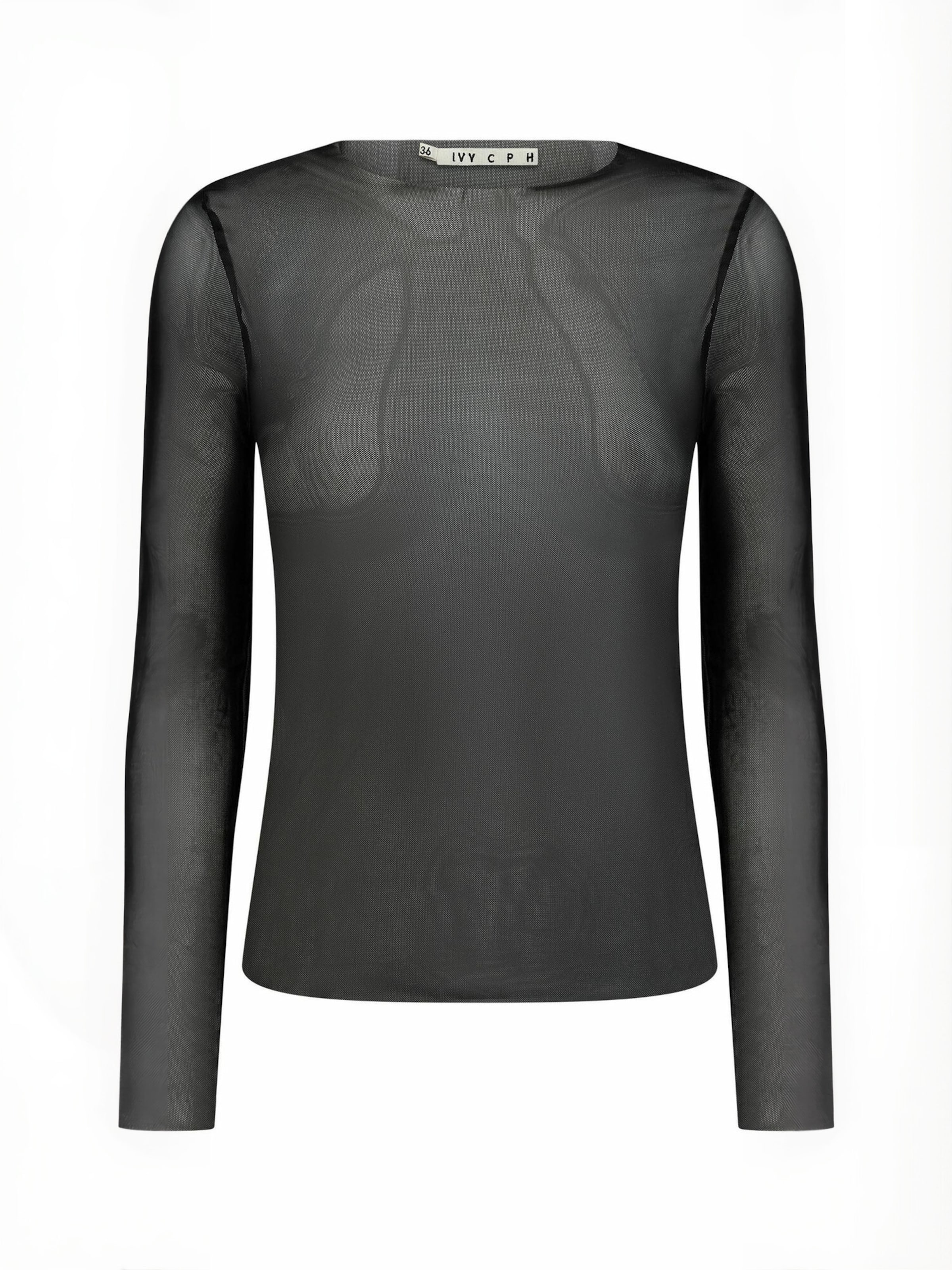 Ivy Copenhagen Shirt ' IVY-Toulle ' in Zwart: voorkant