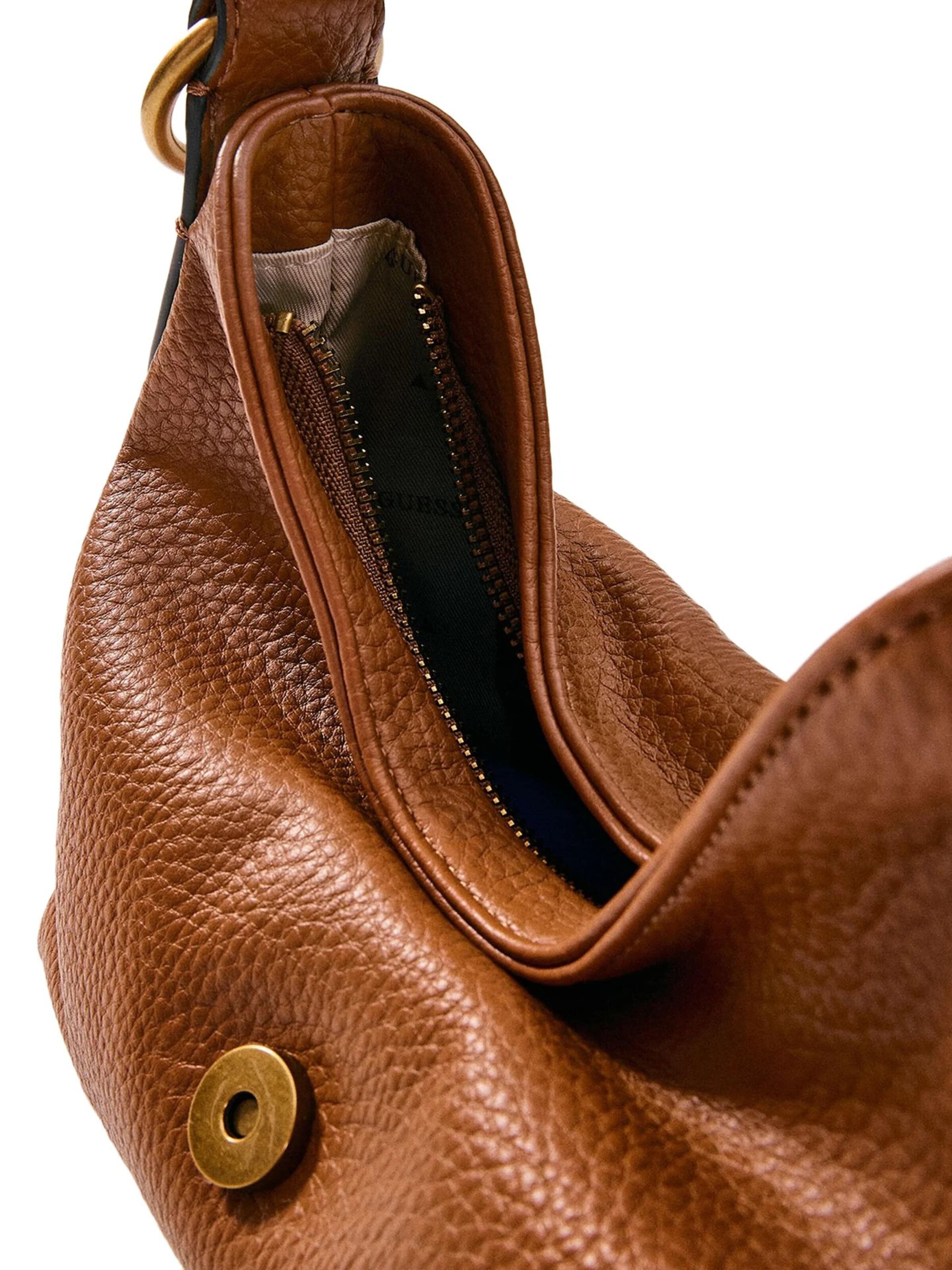 GUESS Schoudertas 'Guess Shoulder Bag Black' in Bruin