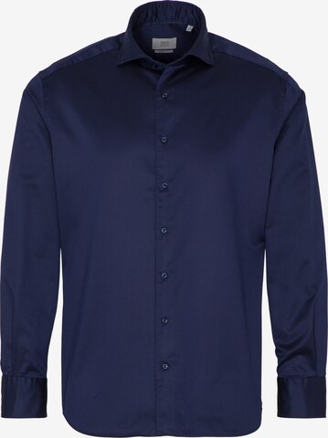 ETERNA Slim fit Overhemd in Blauw: voorkant