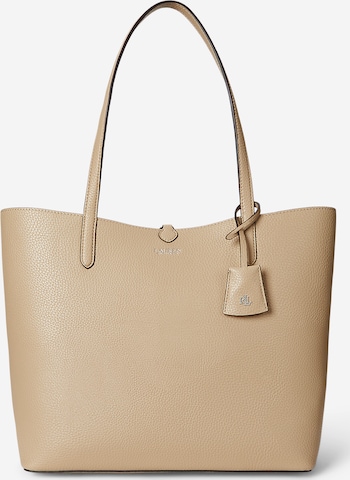 smėlio Lauren Ralph Lauren Pirkinių krepšys: priekis
