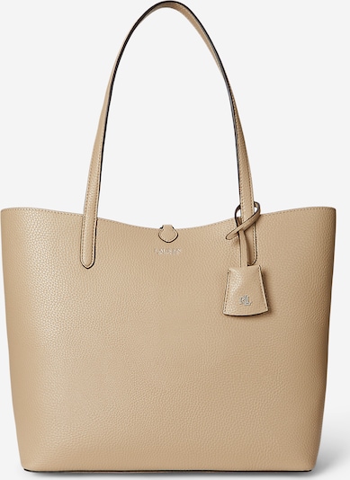 Pirkinių krepšys iš Lauren Ralph Lauren, spalva – smėlio / žalia / raudona / juoda, Prekių apžvalga