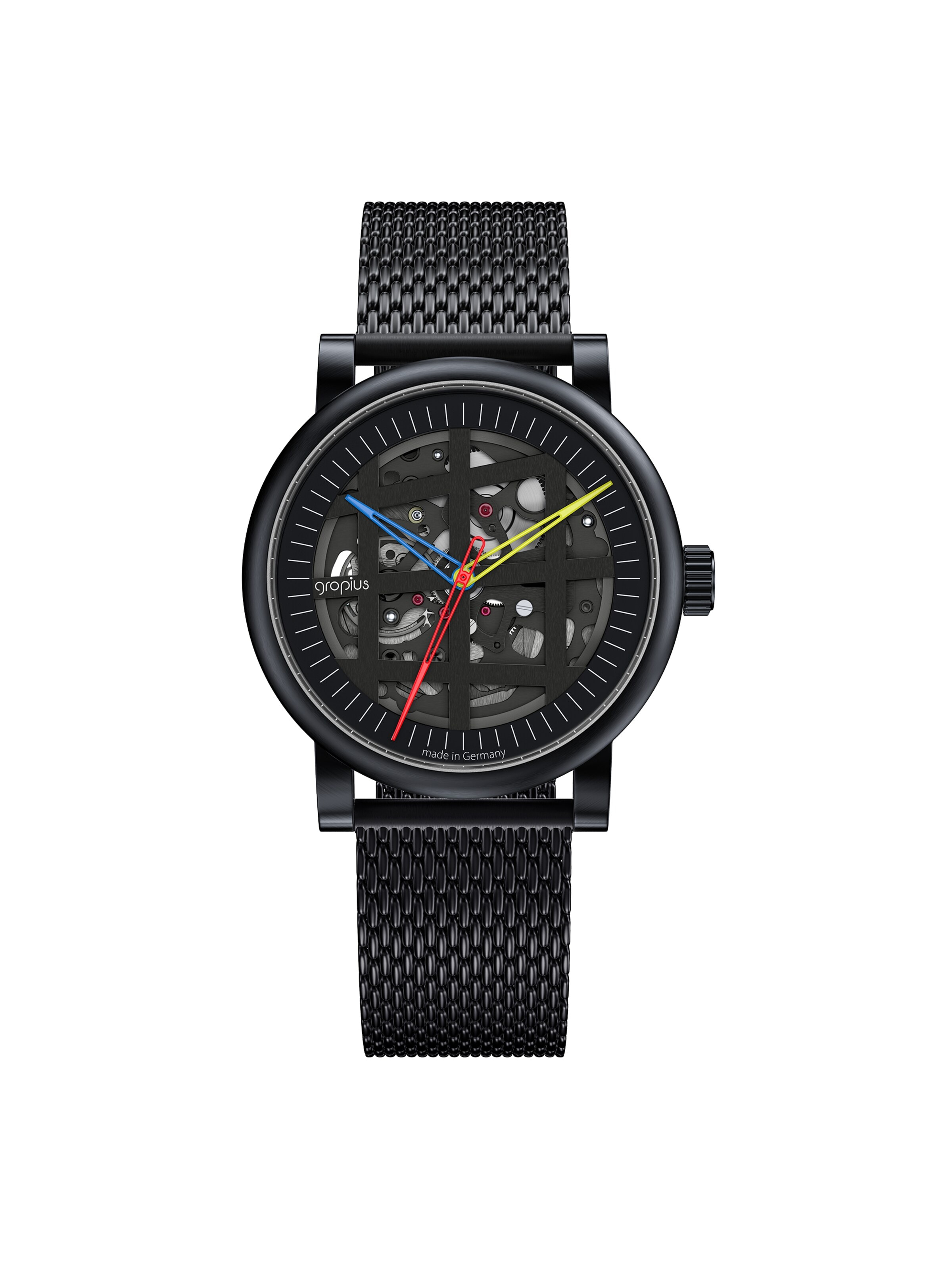 WALTER GROPIUS Analog Watch 'ATRIUM AUTOMATIK' in Black: front