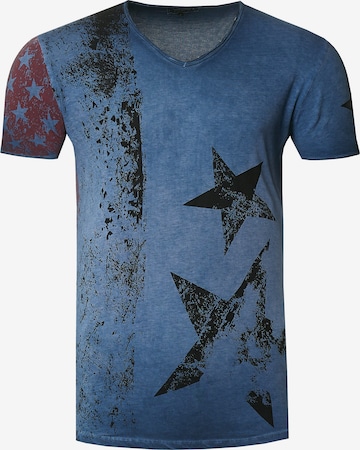 Rusty Neal Shirt in Blauw: voorkant