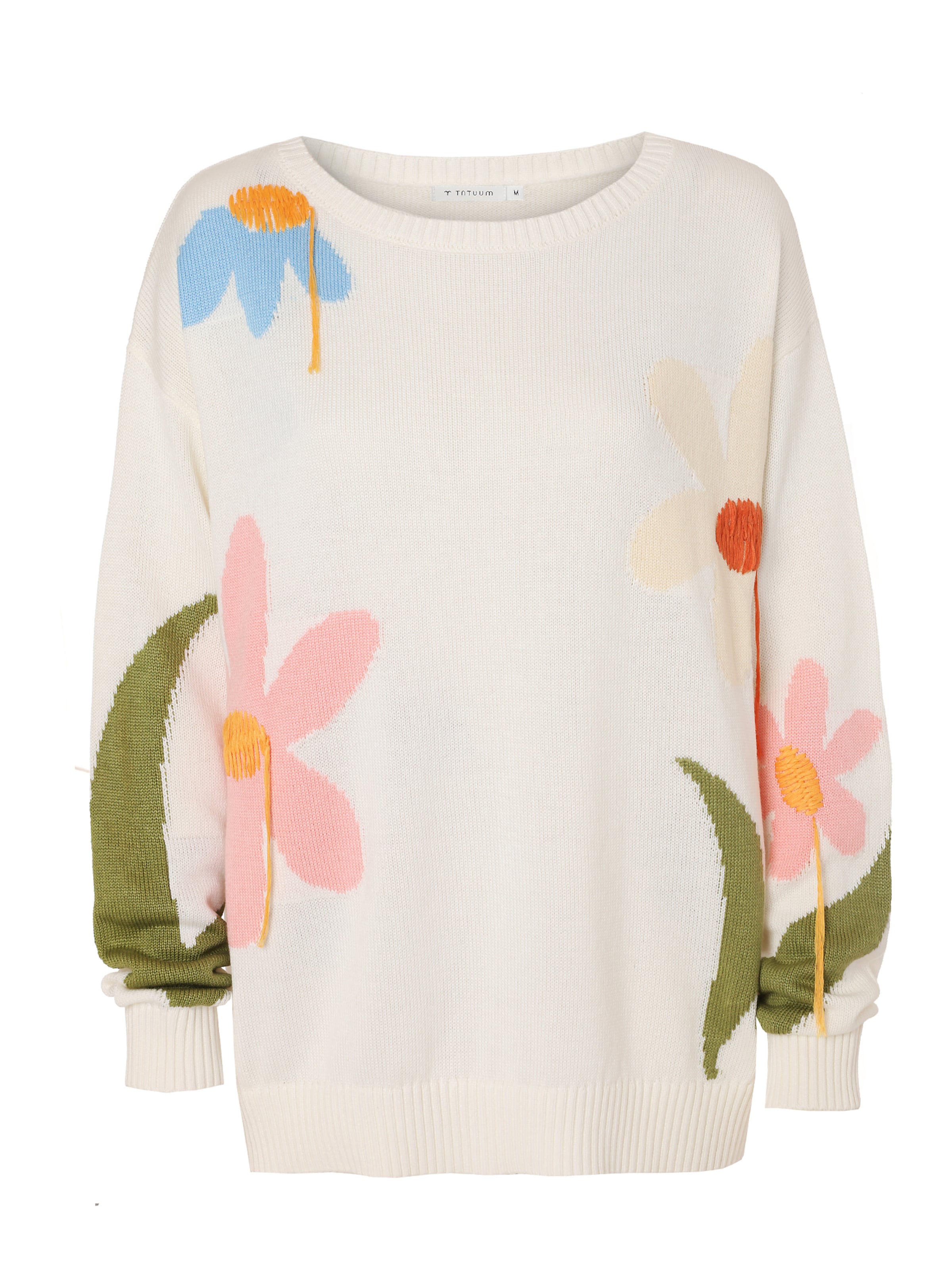 TATUUM Πουλόβερ 'May' σε λευκό: μπροστά