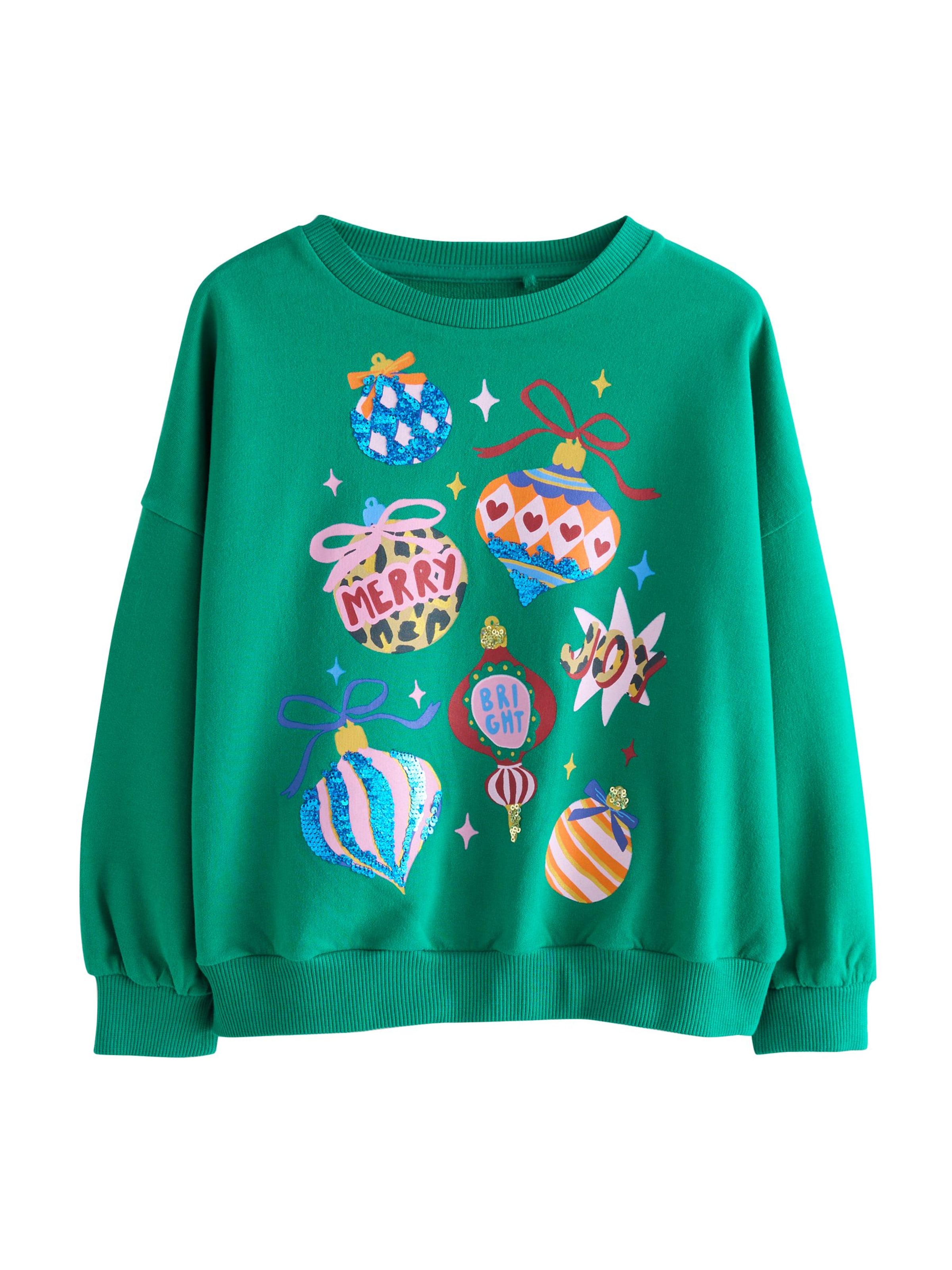 Bluză de molton de la Next pe verde: față