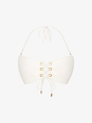 Bandeau Hauts de bikini Penti en blanc : devant