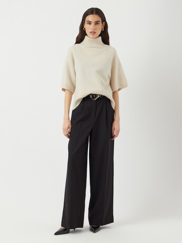 YAS Wide Leg Bukser med lægfolder 'YASErima' i sort