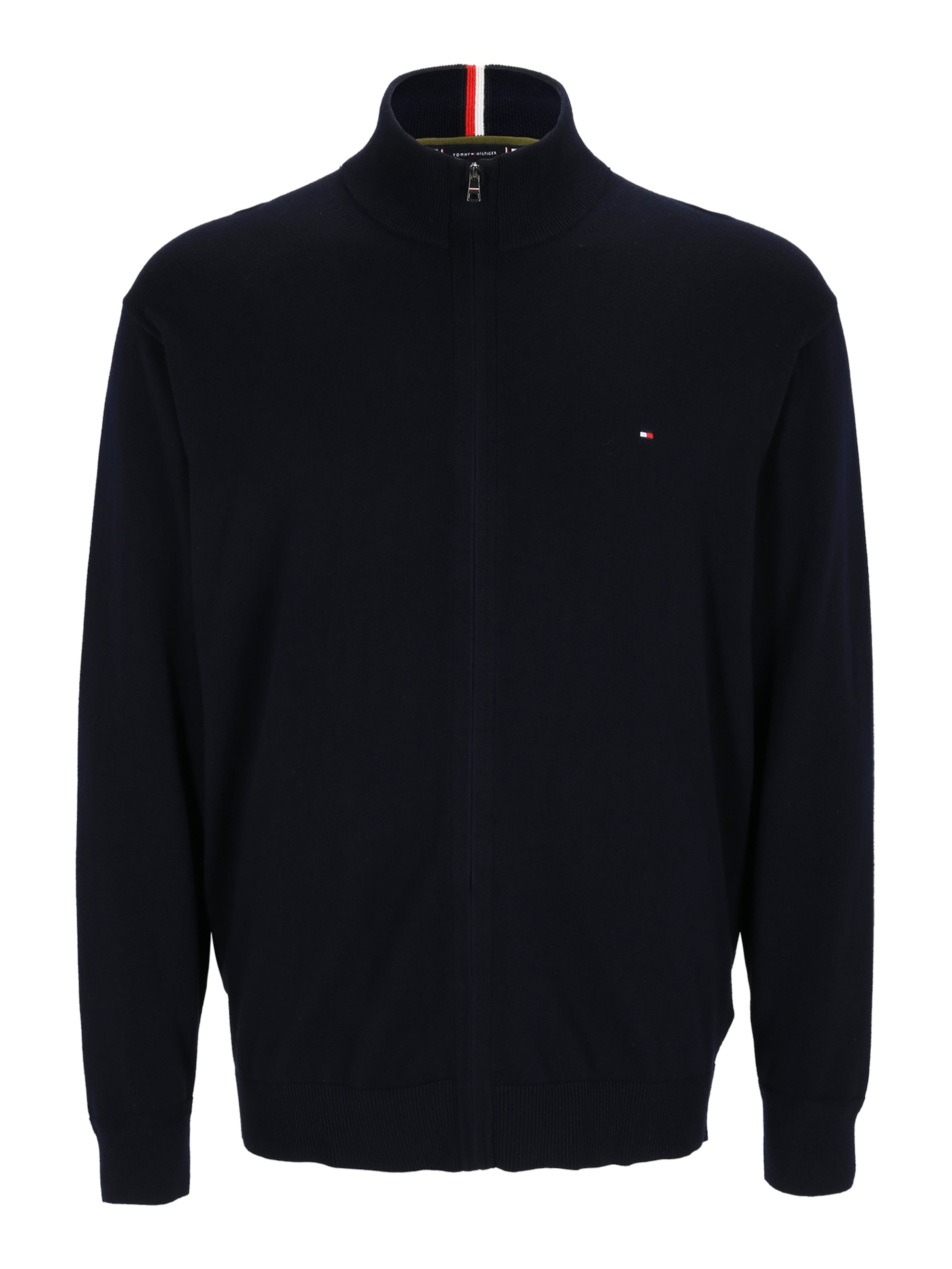 Tommy Hilfiger Big & Tall Knit cardigan in Blue: front