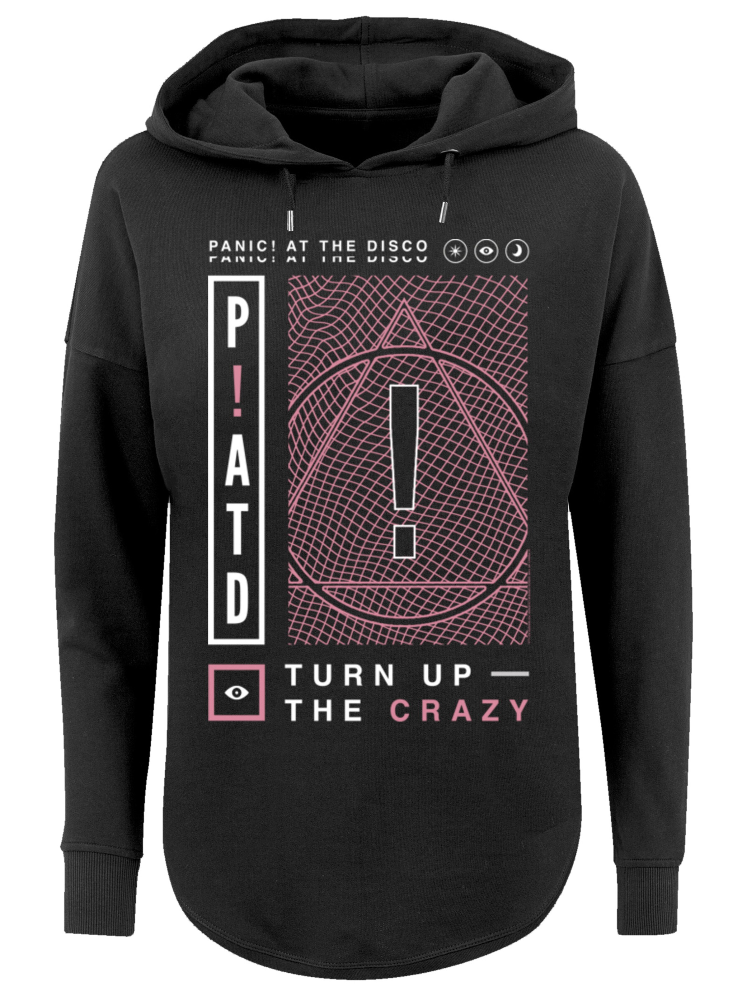 F4NT4STIC Sweatshirt 'Panic At The Disco Turn Up The Crazy' in Black: front