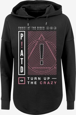 Sweat-shirt 'Panic At The Disco Turn Up The Crazy' F4NT4STIC en noir : devant
