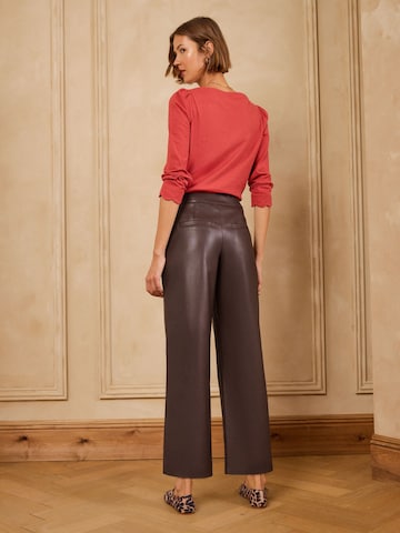 Wide Leg Pantalon love & roses en marron