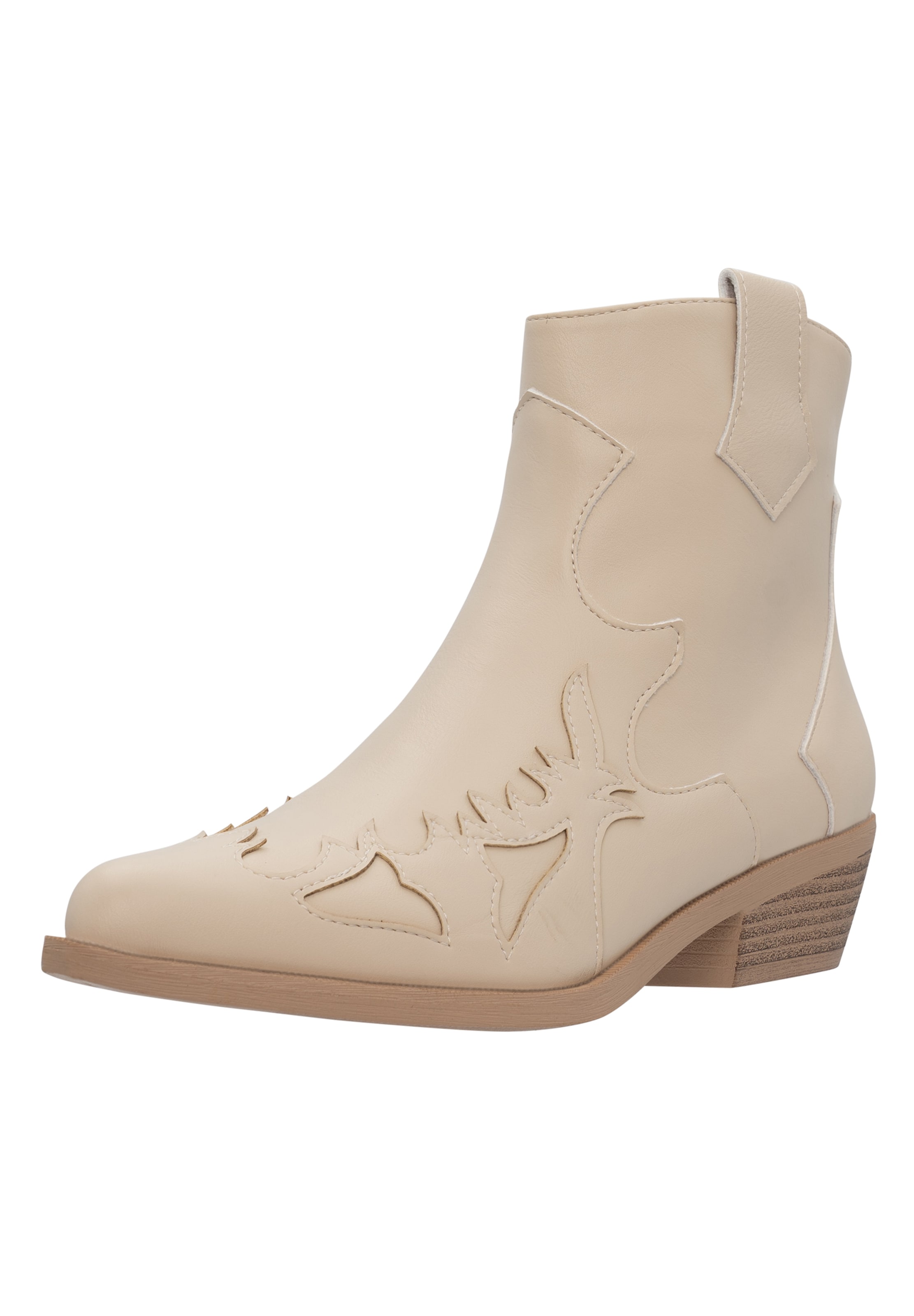 Bottes de cowboy Salinyang en beige : devant