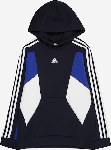 ADIDAS SPORTSWEAR Athletic Sweatshirt 'Colorblock 3-Stripes' in Black: front