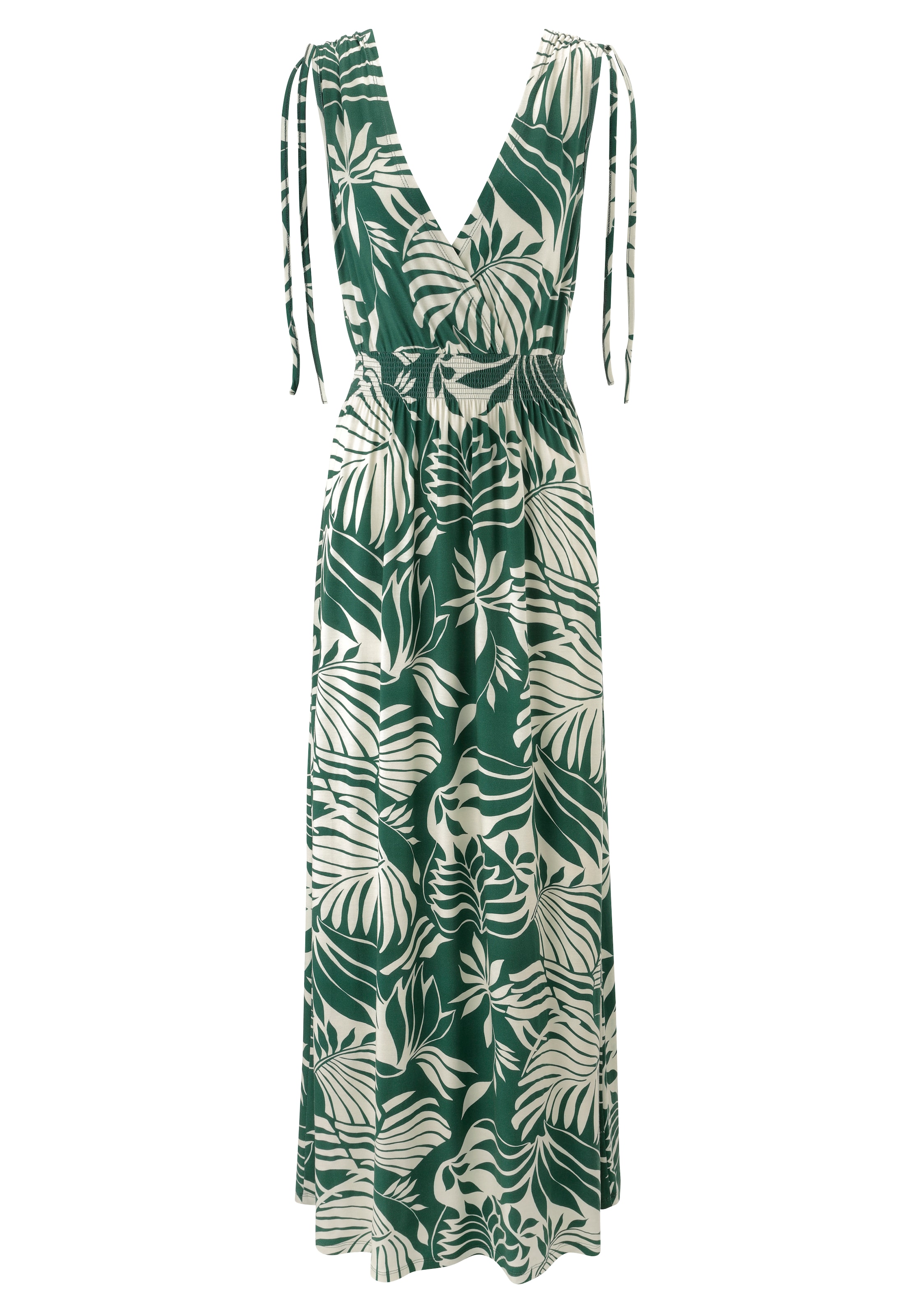 Aniston SELECTED Kleid 'SELECTED FM' in beige / dunkelgrün, Produktansicht