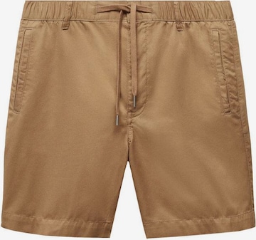 MANGO MAN Regular Trousers 'Rey' in Beige: front