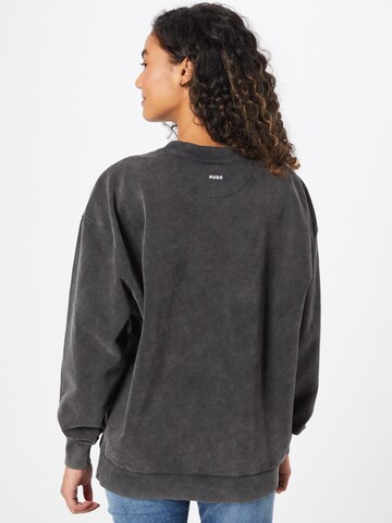 HUGO Sweatshirt 'Dashimaki' in Zwart