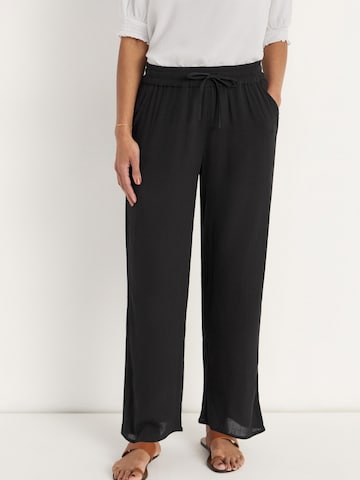 Cellbes of Sweden Wide leg Broek in Zwart: voorkant