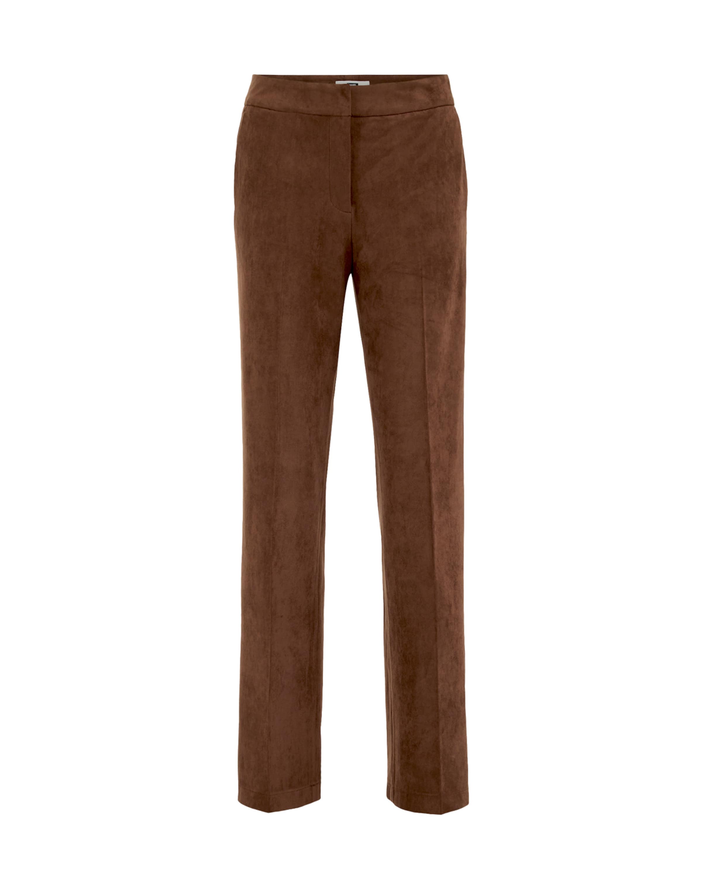 Slimfit Pantaloni con piega frontale di WE Fashion in marrone: frontale