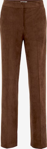 Slimfit Pantaloni con piega frontale di WE Fashion in marrone: frontale