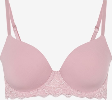 Hanro Bra ' Moments ' in Pink: front