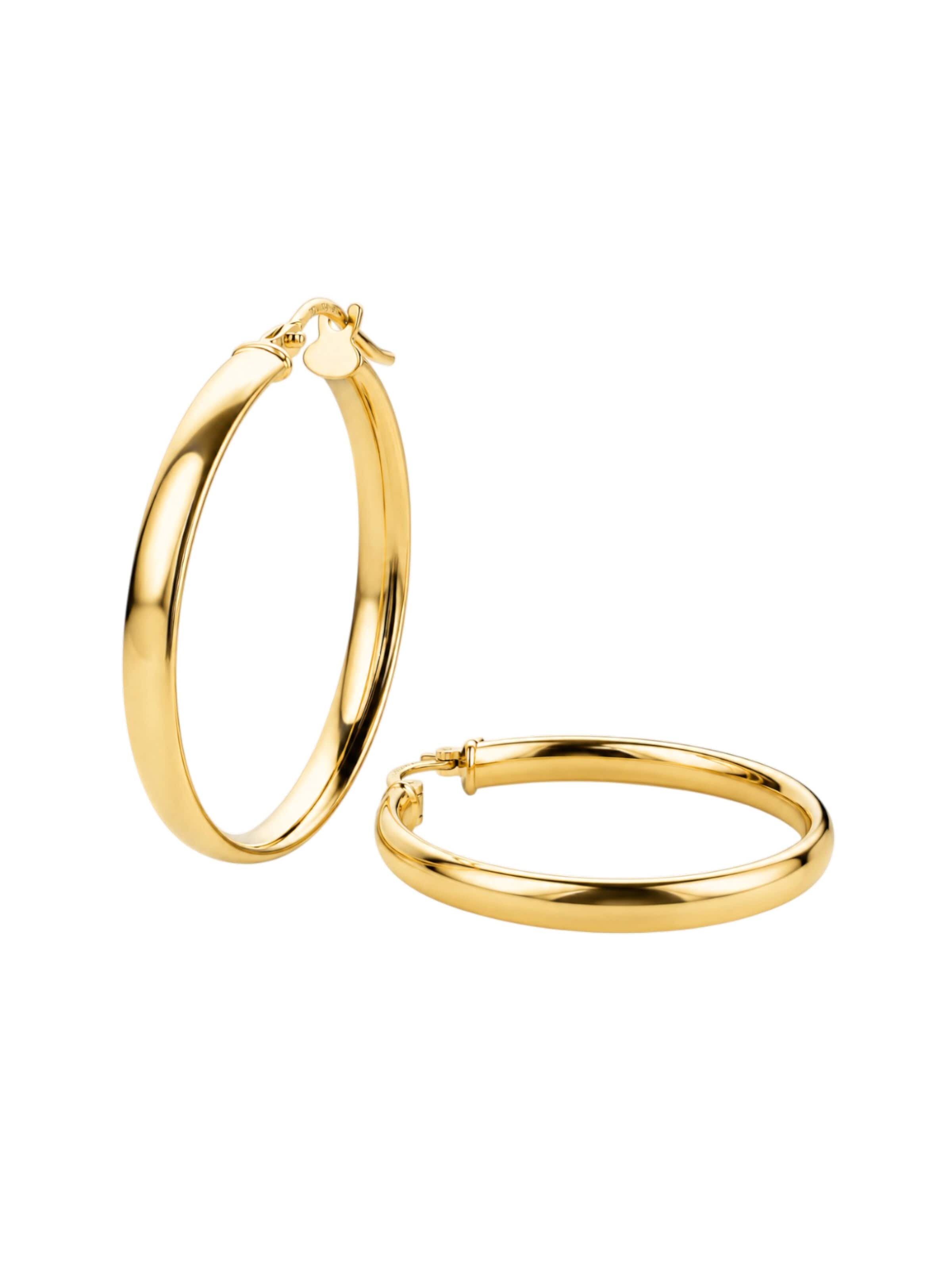 Vanlere - Pendientes 'Creolen aus 375 Gelbgold' en oro