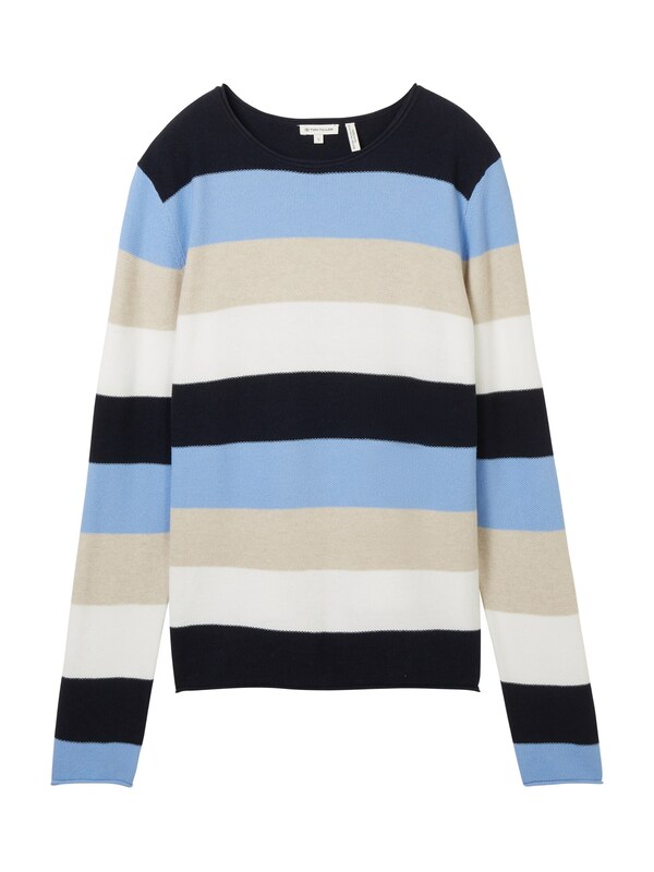 TOM TAILOR Sweater in Navy, Light Blue