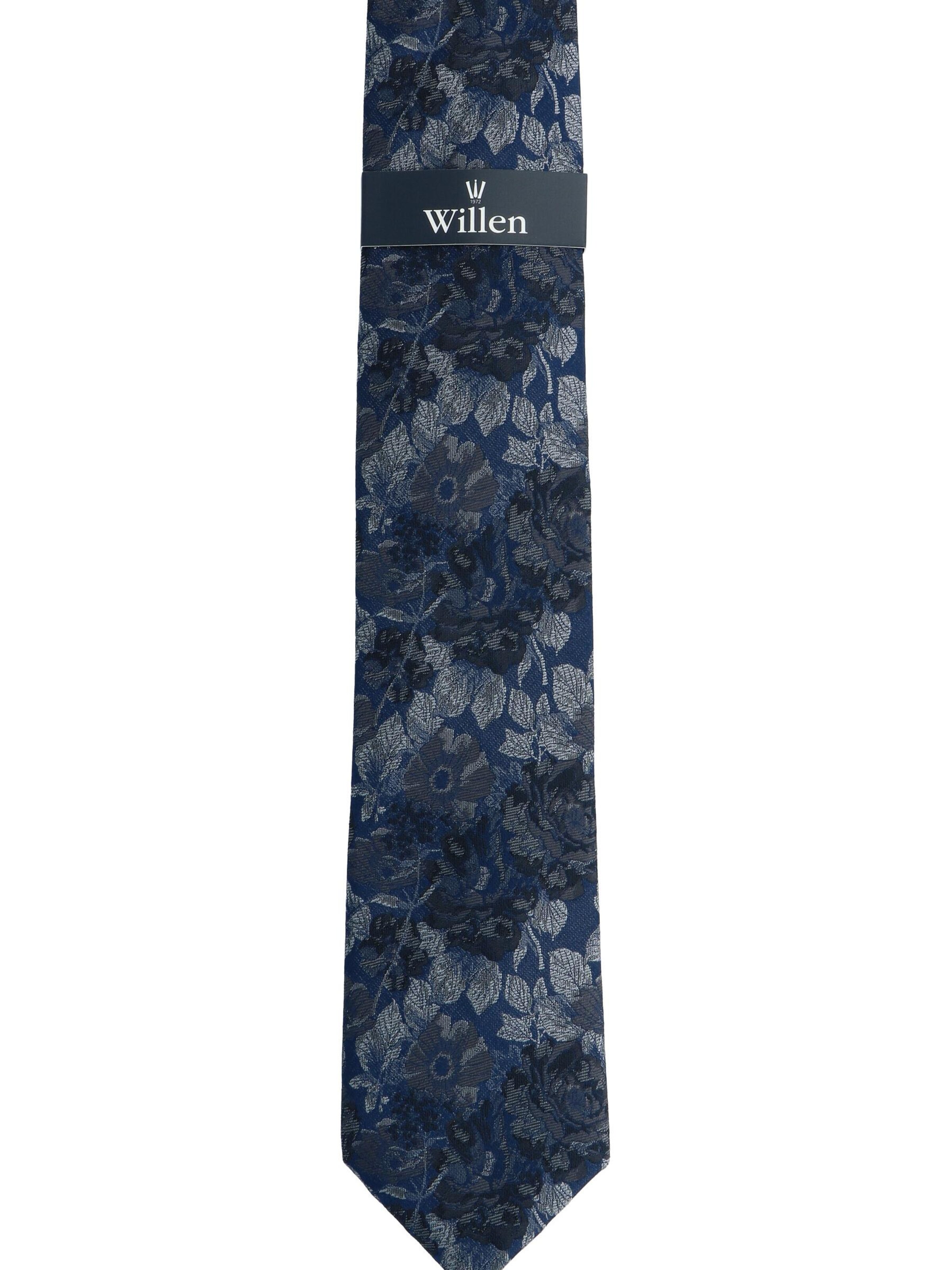 WILLEN Tie 'Millefleur Marine' in Grey
