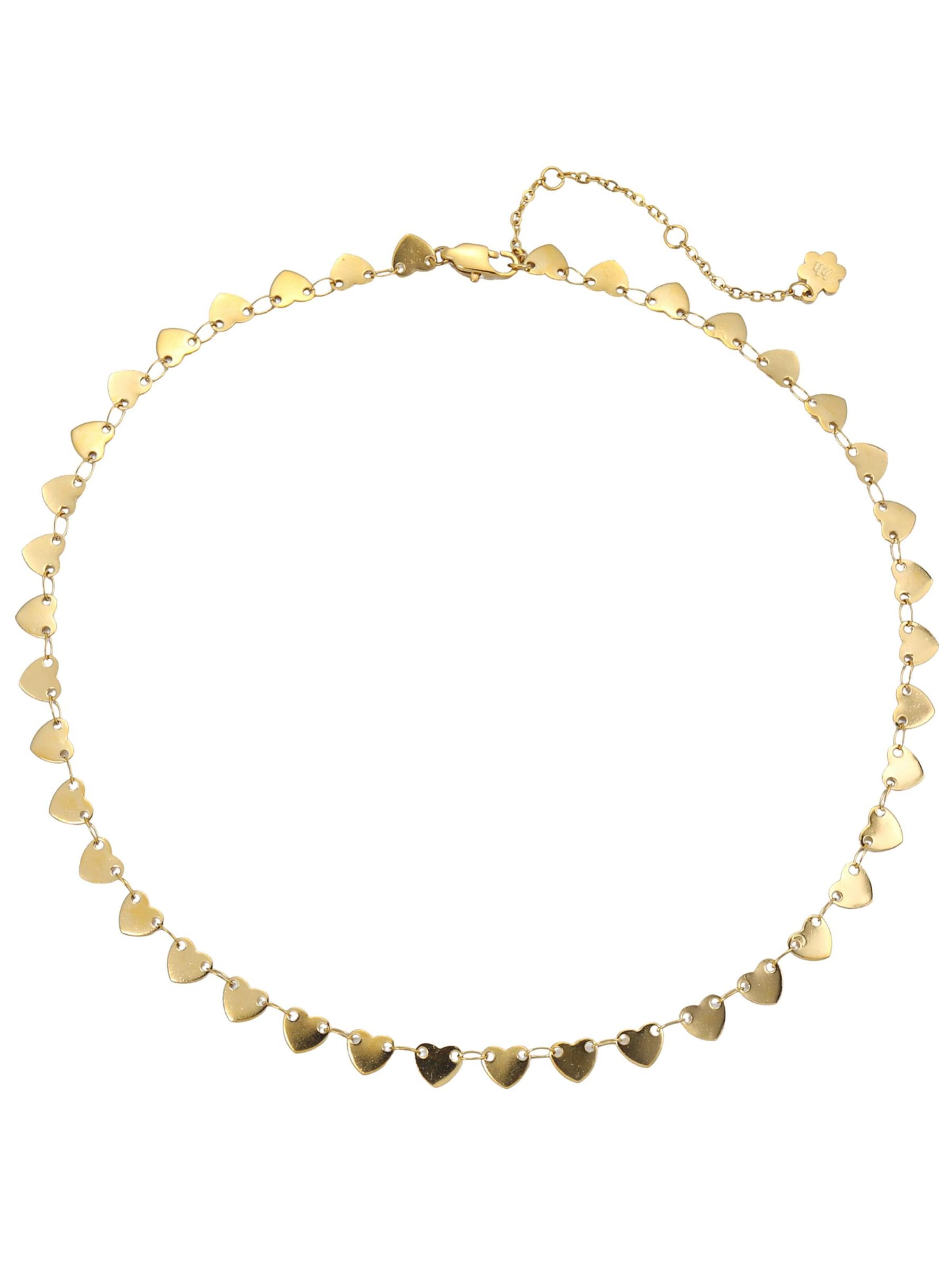 Hey Happiness - Cadena 'Linked Heart' en oro