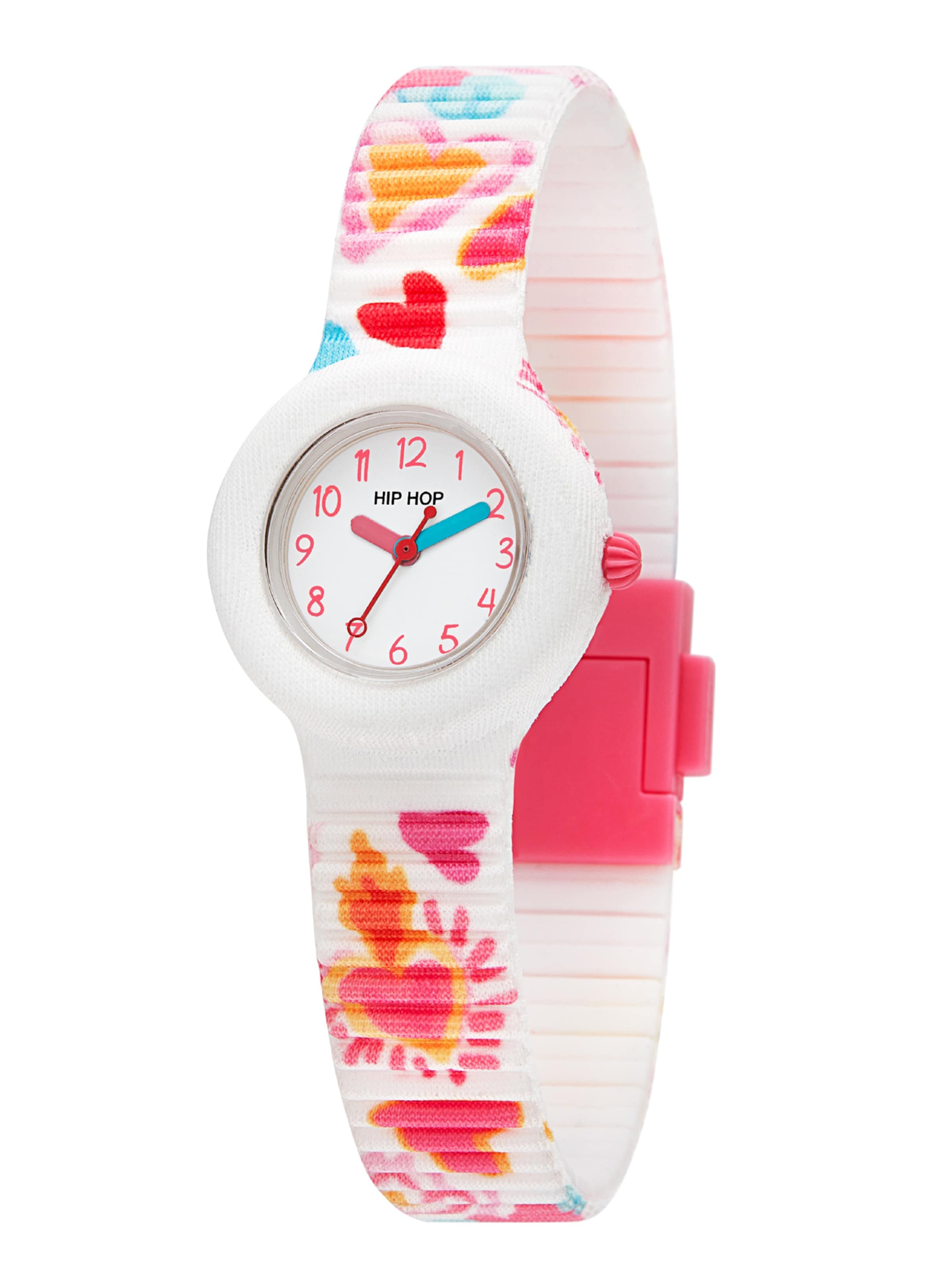 Hip Hop Horloge in Wit: voorkant