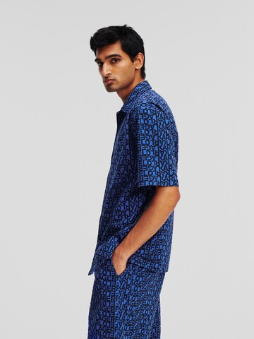 Karl Lagerfeld Regular fit Button Up Shirt in Blue