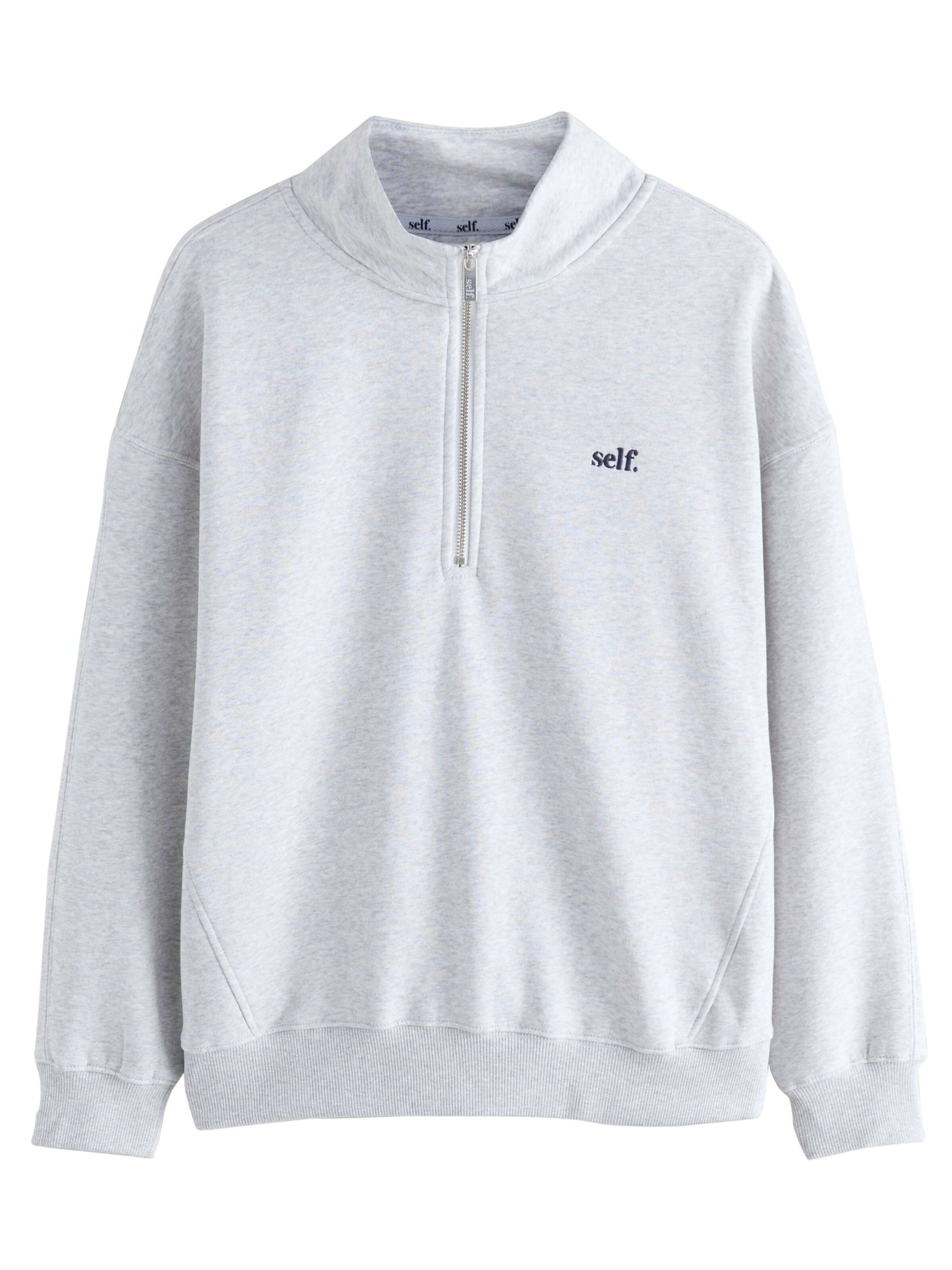 self. Sweatshirt in Grau: Vorderseite