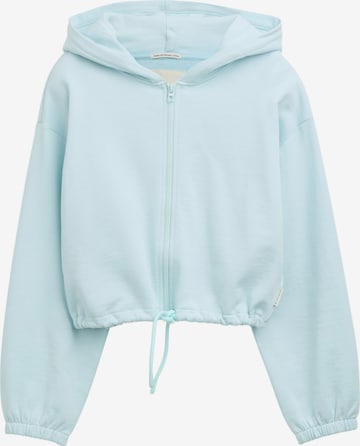 TOM TAILOR Кофта на молнии в Синий: спереди