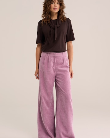 WE Fashion Wide leg Bandplooibroek in Roze