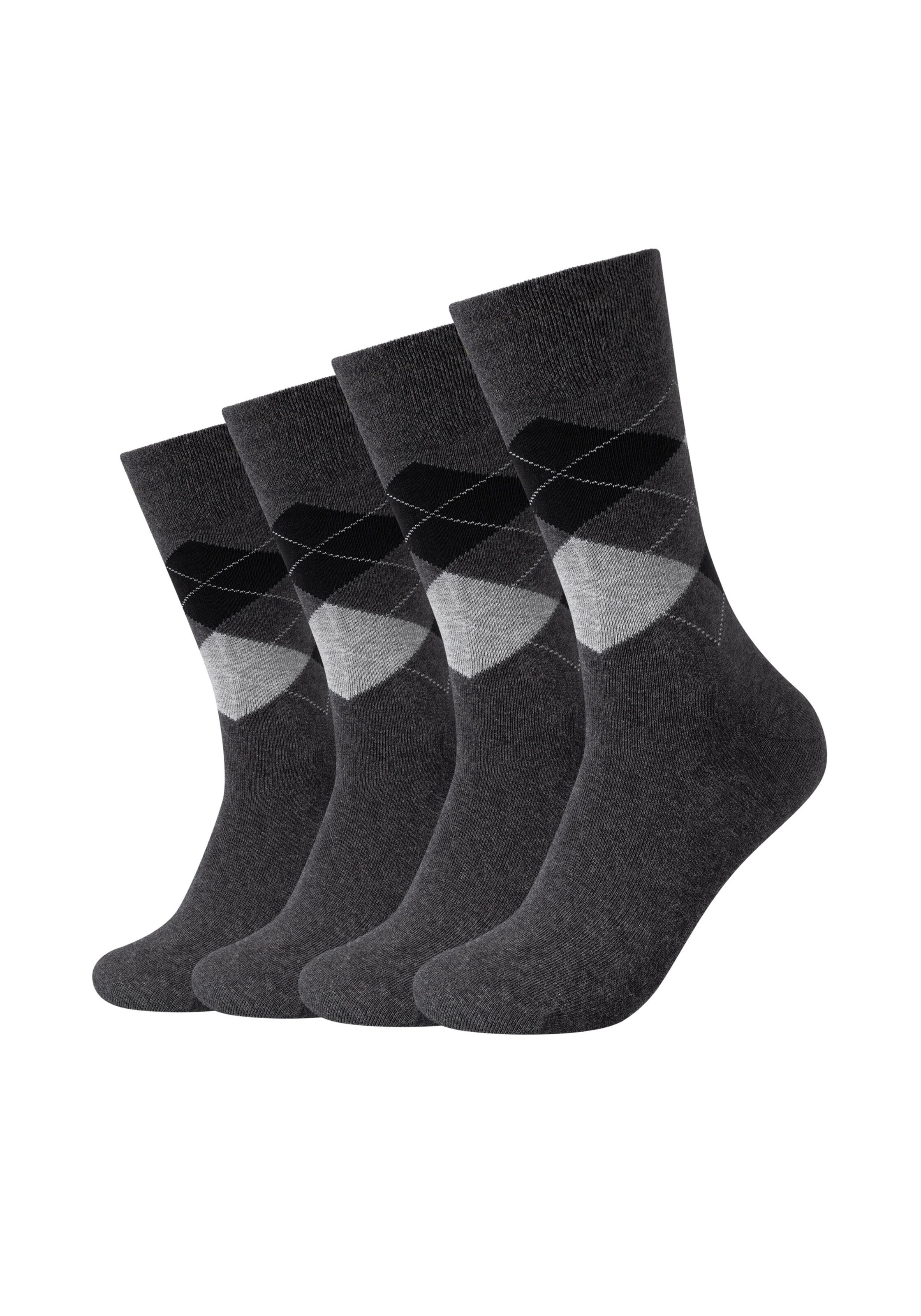 camano Socken 'Argyle' in Grau: Vorderseite