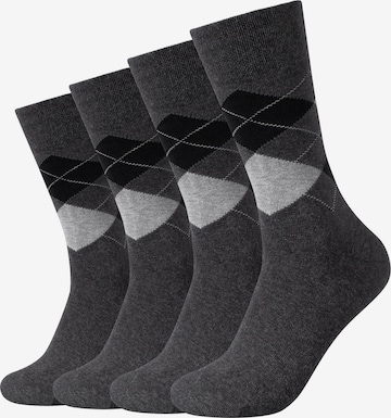 camano Socken 'Argyle' in Grau: Vorderseite