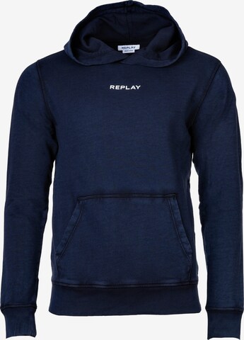 REPLAY Sweatshirt in Blauw: voorkant