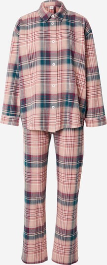 BeckSöndergaard Pyjama en émeraude / rose / rose / blanc, Vue avec produit