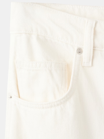MANGO Baggy Cargo jeans 'ROWAN' in White