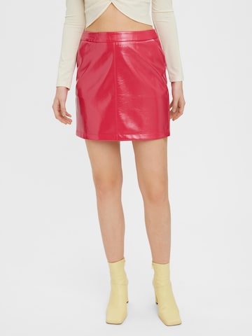 VERO MODA Rok 'VINYL' in Roze: voorkant