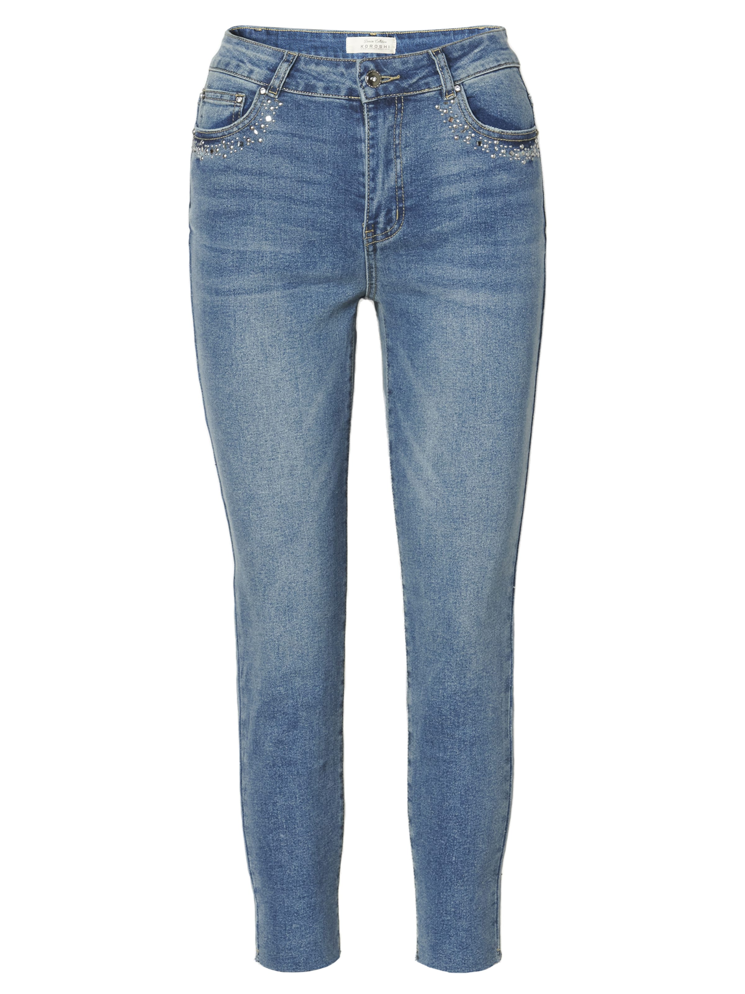 KOROSHI Slimfit Farmer - kék: elől