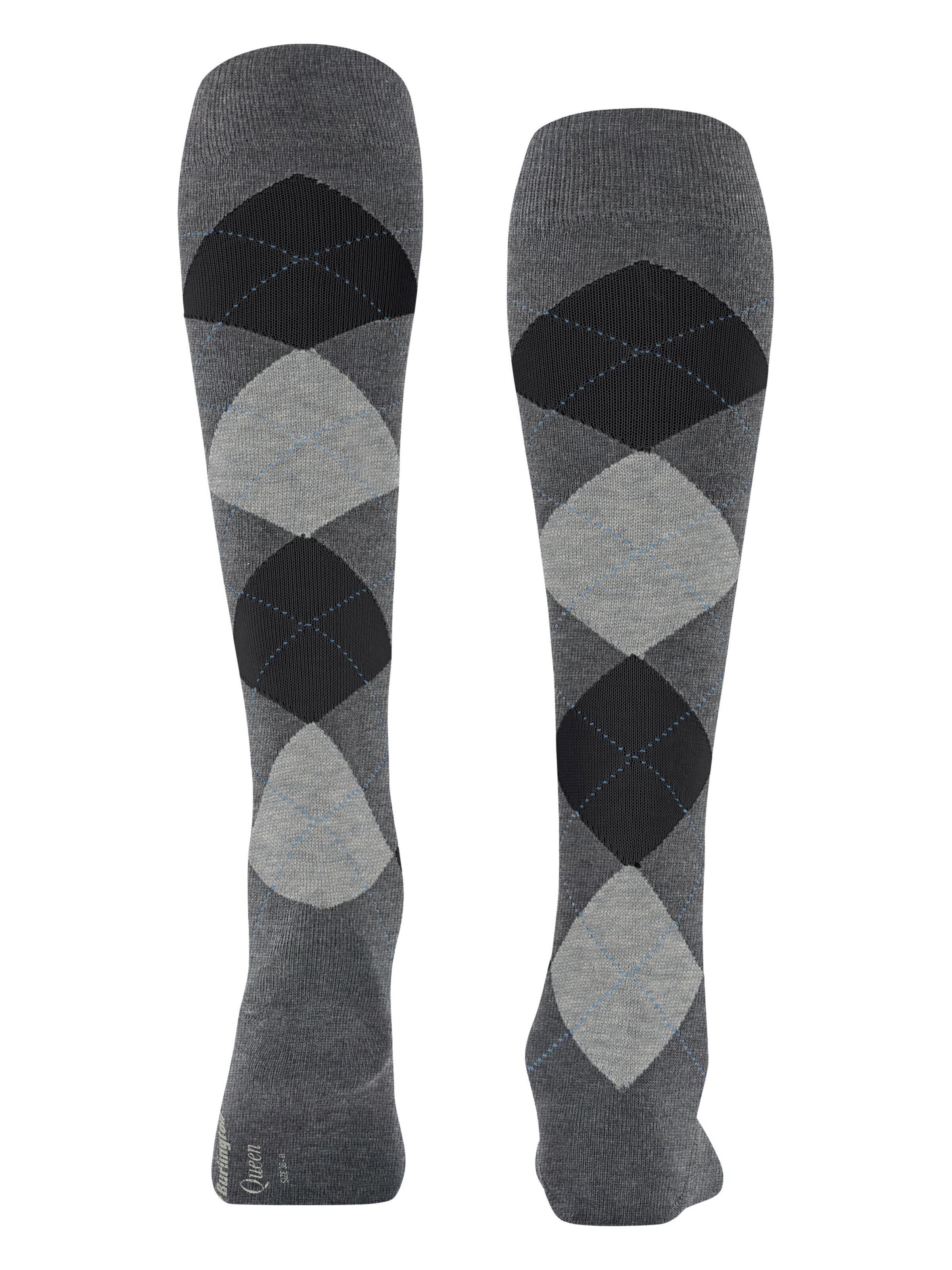 BURLINGTON Over the Knee Socks 'Queen' in Grey