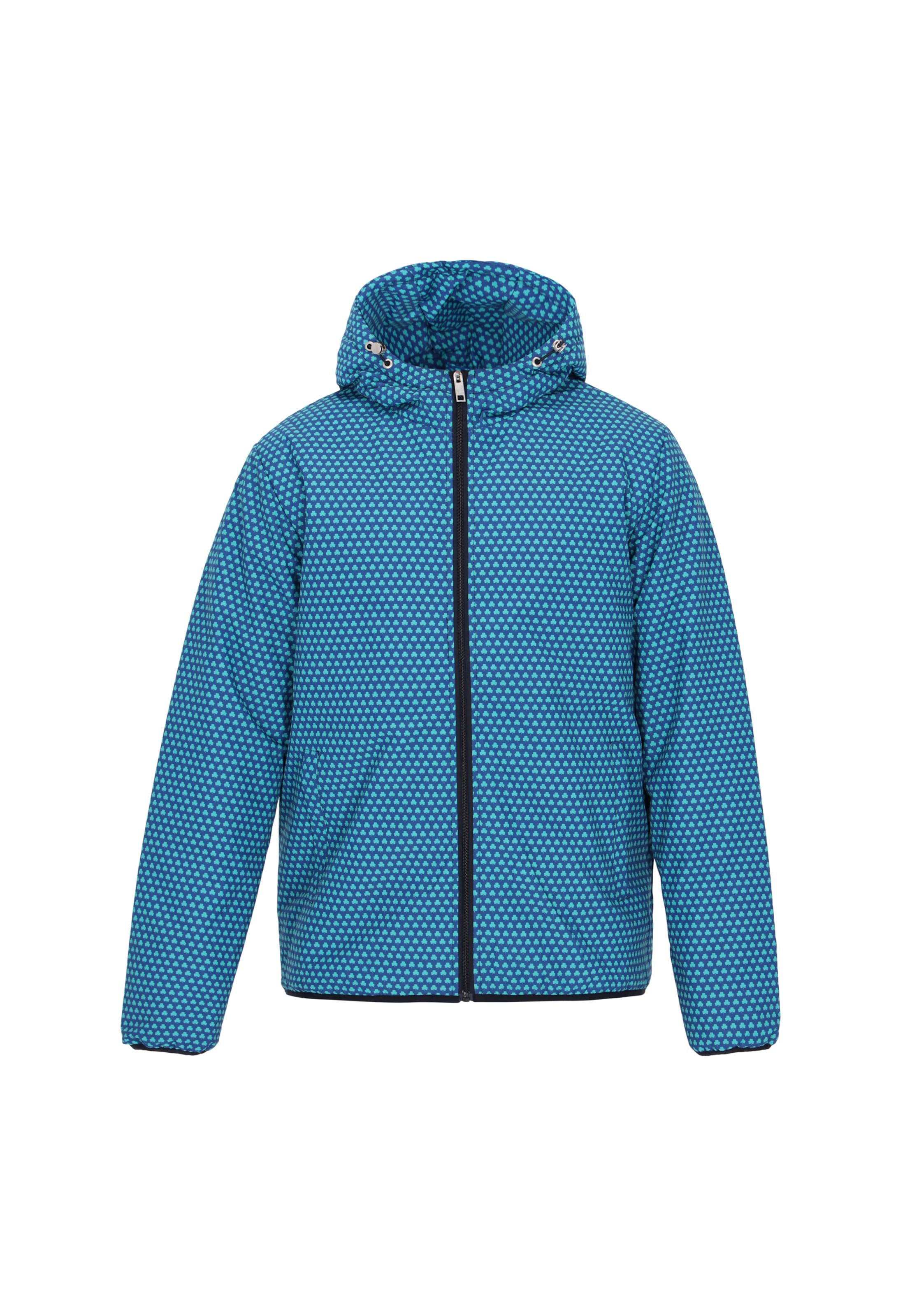 MO - Casaco meia-estação em azul: frente