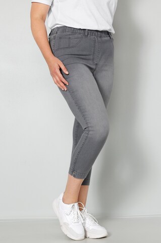 MIAMODA Regular Pants in Grey: front