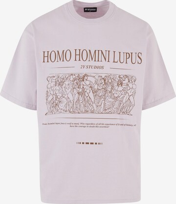 2Y Studios Shirt 'Homini' in Lila: voorkant